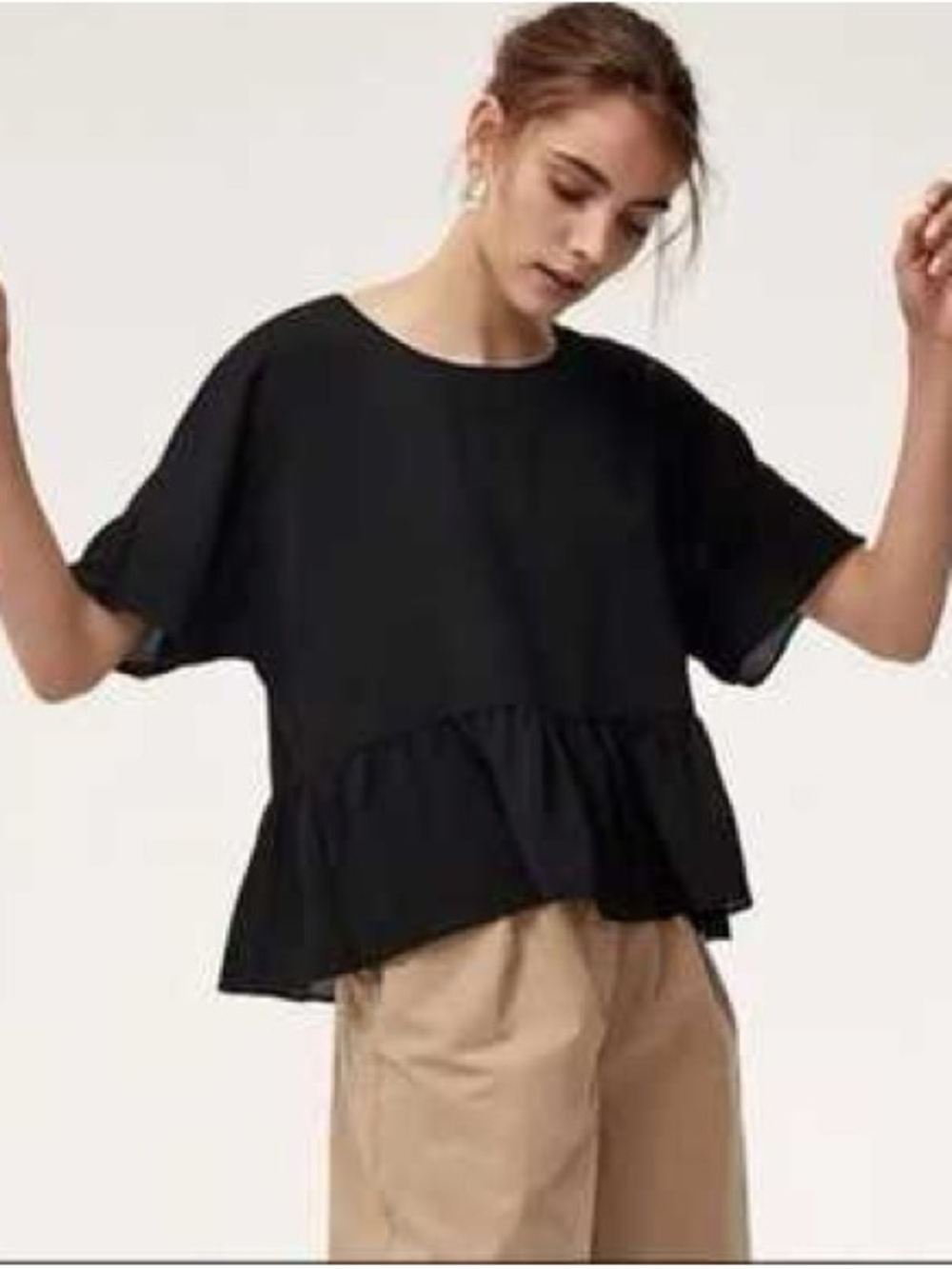 Aritzia Wilfred Macee Peplum Blouse